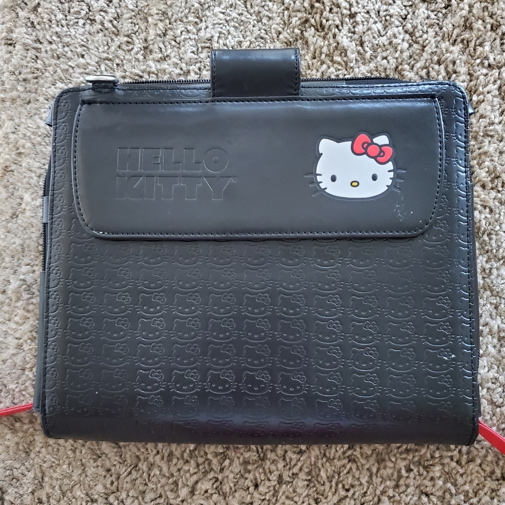 Hello kitty black iPad /portfolio case
